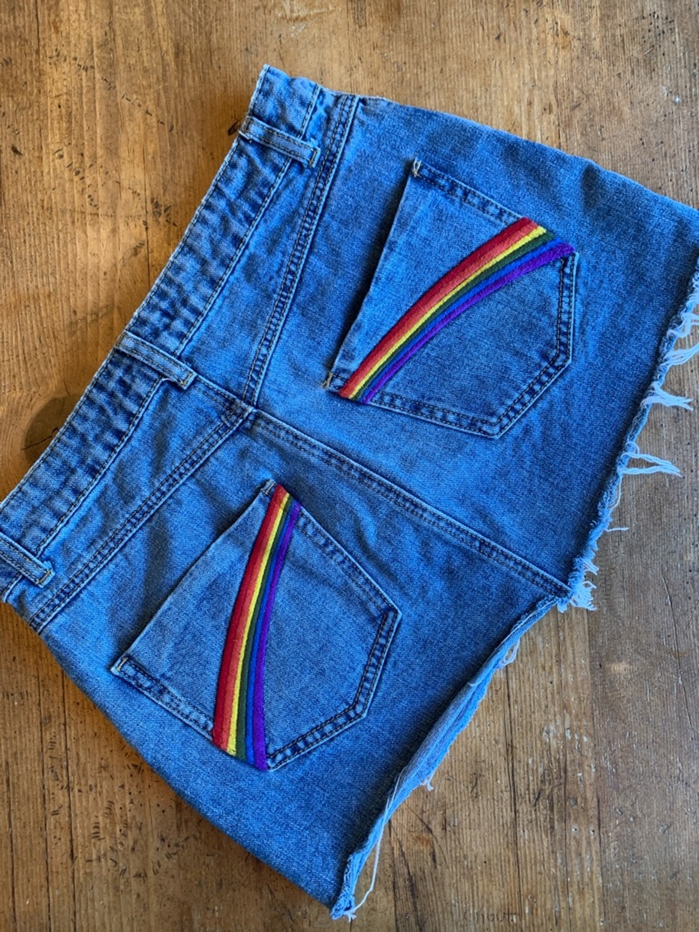 Forever 21 Micro Mini Skirt Rainbow Detail - Picture 14 of 16